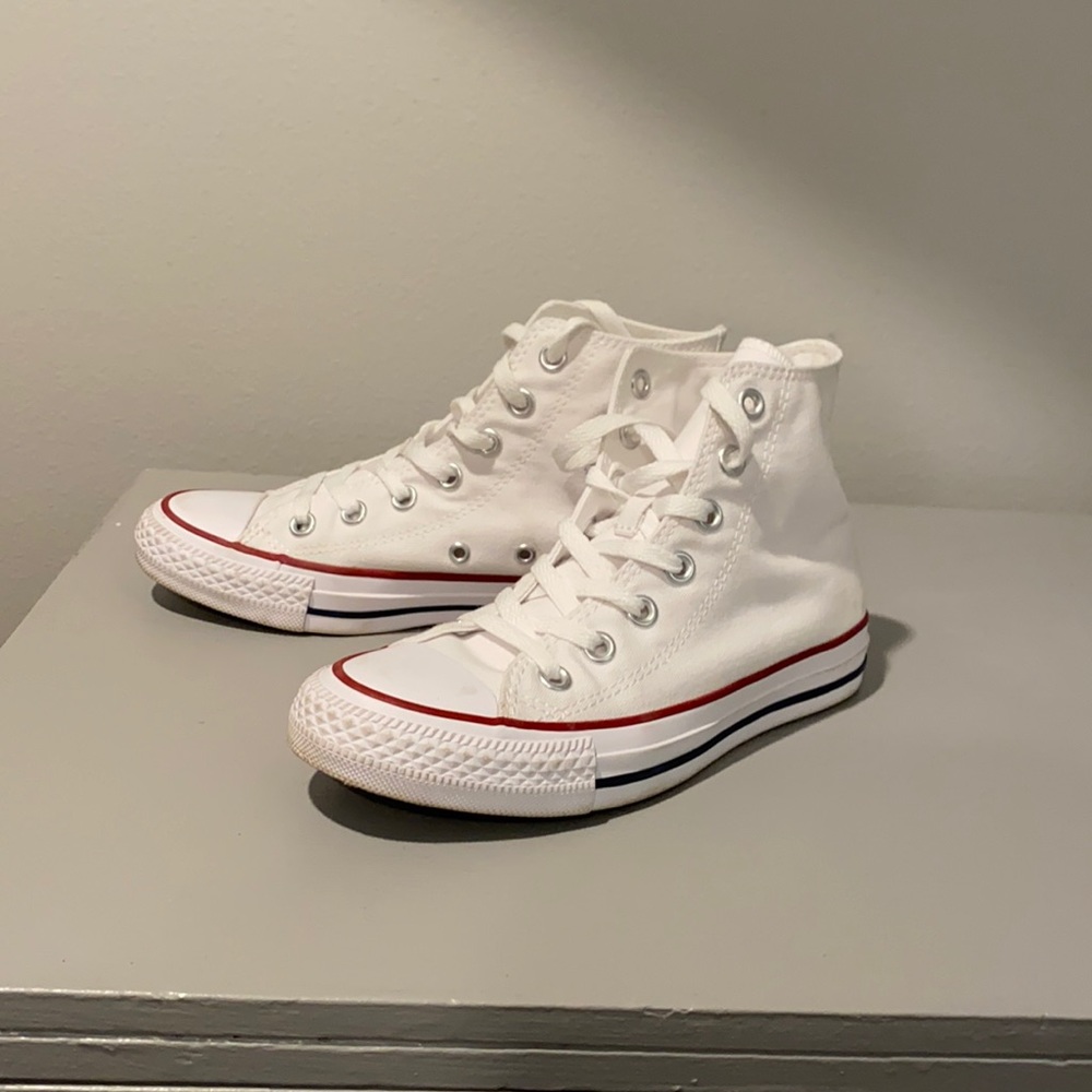 White high top converse.Only worn once!